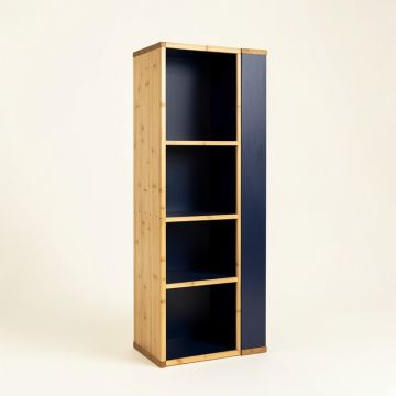Wren Bluff Narrow Cubby Tower - Navy (synthetic illustration; no displayed measurements)