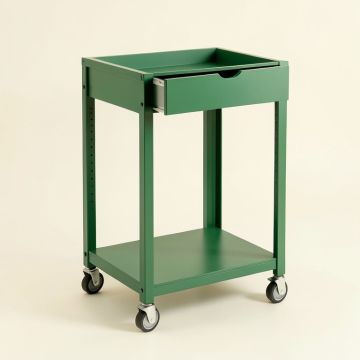 Alder Crossing Empty Rolling Workshop Cart - Green (synthetic illustration; no displayed measurements)
