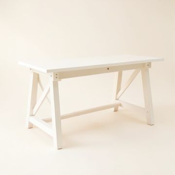 Cliff Crest Empty Workshop Workbench - White (synthetic illustration; no displayed measurements)
