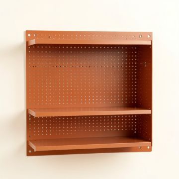 Summit Arc Empty Wall-Mounted Tool Organizer Panel - Terracotta (synthetic illustration; no displayed measurements)