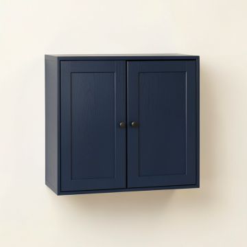 Cedar Branch Wall-Mounted Entry Cabinet - Navy (synthetic illustration; no displayed measurements)
