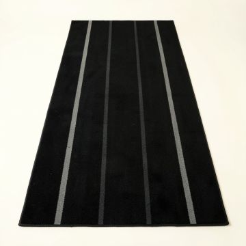 Linden Bridge Rectangular Area Rug - Black (synthetic illustration; no displayed measurements)