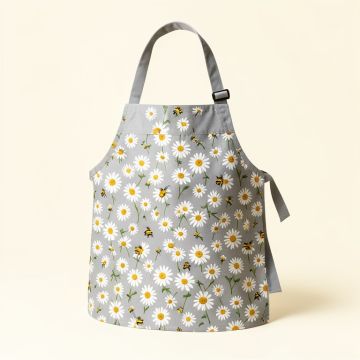 Daisy Flowers With Bees Apron (synthetic illustration; no displayed measurements)