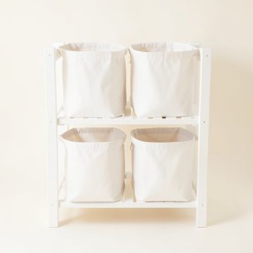 Lake Crossing Laundry Sorting Station With Plain Removable Bags - White (synthetic illustration; no displayed measurements)