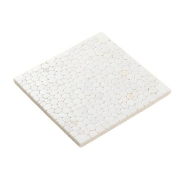 Arctic 1 '' X 2 '' Seashell Mosaic Tile In White (synthetic illustration; no displayed measurements)