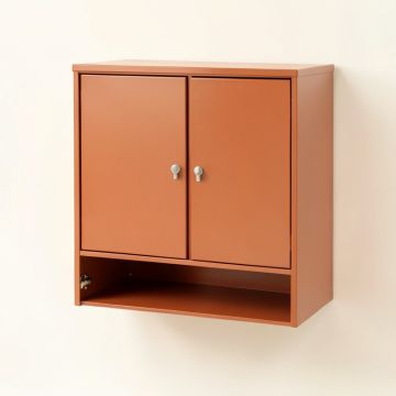 Reed Bend Wall-Mounted Laundry Cabinet - Terracotta (synthetic illustration; no displayed measurements)