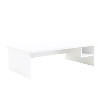 Slate Dell Desktop Monitor Riser - White (synthetic illustration; no displayed measurements)