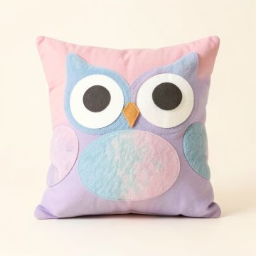 Ambrose Cute Owl Decorative Cotton Throw Pillow (synthetic illustration; no displayed measurements)