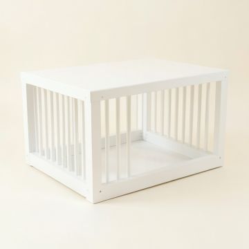 Ash Arc Empty Furniture-Style Pet Crate (synthetic illustration; no displayed measurements)