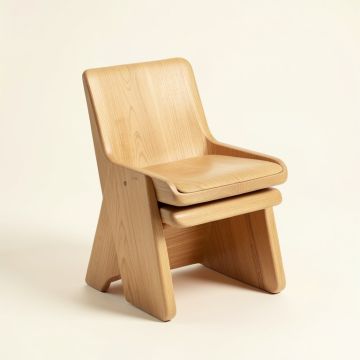 Natalina Solid Wood Stacking Side Chair (synthetic illustration; no displayed measurements)