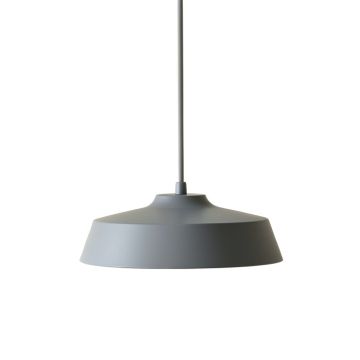 Elm Crest Pendant Light Suspended From One Plain Cable - Gray