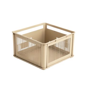 Hazel Bridge Empty Furniture-Style Pet Crate - Beige