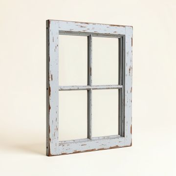 Distressed Window Panel Wall Decor (synthetic illustration; no displayed measurements)