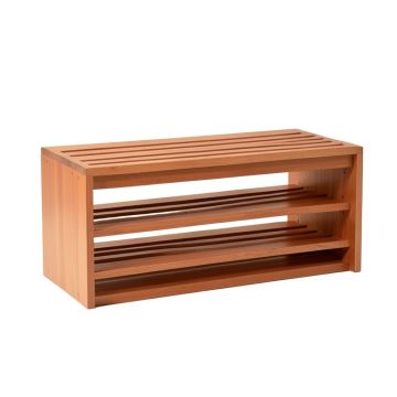 Alder Dell Shoe Storage Bench - Terracotta
