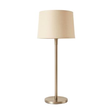Birch Crossing Floor Lamp With A Plain Fabric Shade - Beige