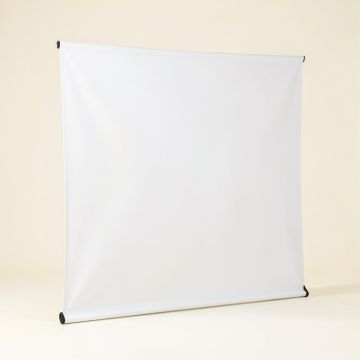 Yard Master Series Outdoor White Electric Wall Projection Screen (synthetic illustration; no displayed measurements)