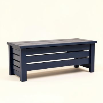 Birch Crossing Narrow Outdoor Storage Bench - Navy (synthetic illustration; no displayed measurements)