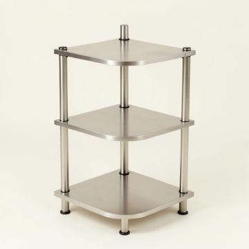 Thomson 3-Tier Stainless Steel Spring Tension Shower Corner Pole Caddy (synthetic illustration; no displayed measurements)