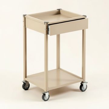 Meadow Brook Empty Rolling Workshop Cart - Beige (synthetic illustration; no displayed measurements)