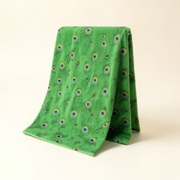 Iverson Image Of Pattern Of Tiny Peacock Feathers Tea Towel (synthetic illustration; no displayed measurements)