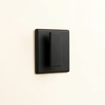 Vale Bend Wall-Mounted Robe Hook - Black (synthetic illustration; no displayed measurements)