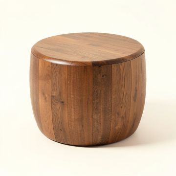 Brookhaven Solid Wood Drum Coffee Table (synthetic illustration; no displayed measurements)