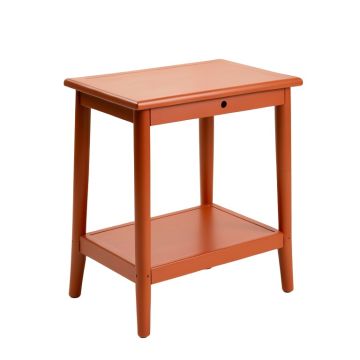 Alder Edge Side Table - Terracotta