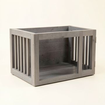 Cedar Edge Empty Furniture-Style Pet Crate - Gray (synthetic illustration; no displayed measurements)