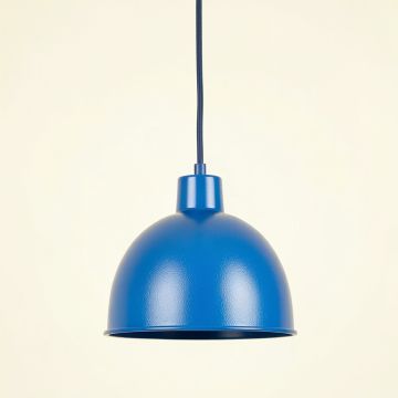 Heath Bend Pendant Light Suspended From One Plain Cable - Blue (synthetic illustration; no displayed measurements)