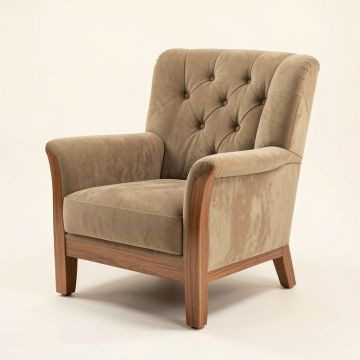 Ganna 31.1 '' Wide Tufted Wingback Chair (synthetic illustration; no displayed measurements)