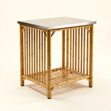 Beartown Kitchen Cart With Stainless Steel Top (synthetic illustration; no displayed measurements)