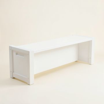 Cliff Branch Narrow Outdoor Storage Bench - White (synthetic illustration; no displayed measurements)