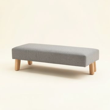 Haakenson Upholstered Wood Bench (synthetic illustration; no displayed measurements)