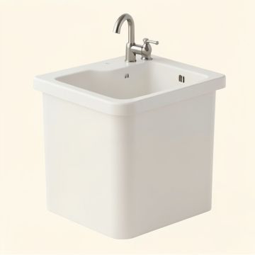 Whitehaven Single-Bowl Farmhouse Kitchen Sink With Tall Apron (synthetic illustration; no displayed measurements)