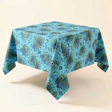 Basehor Peacock Tablecloth (synthetic illustration; no displayed measurements)