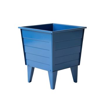 Wren Crest Empty Raised Planter - Blue