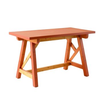 Linden Branch Empty Workshop Workbench - Terracotta