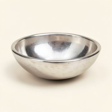 Dangelo Metal Abstract Contemporary Decorative Bowl In Silver (synthetic illustration; no displayed measurements)