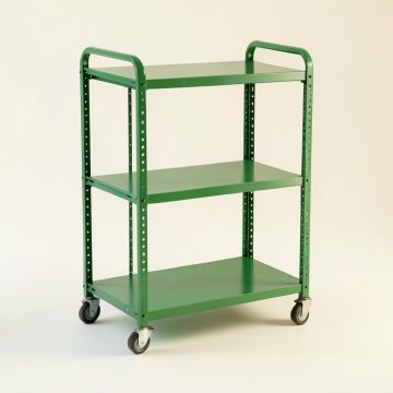 Maple Canyon Empty Rolling Workshop Cart - Green (synthetic illustration; no displayed measurements)