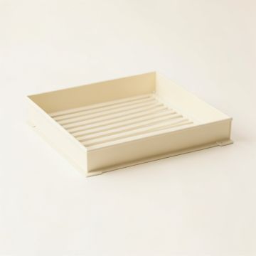 Dune Crossing Empty Under-Desk Cable Tray - Ivory (synthetic illustration; no displayed measurements)