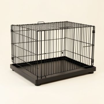 Holly Bridge Empty Furniture-Style Pet Crate - Black (synthetic illustration; no displayed measurements)