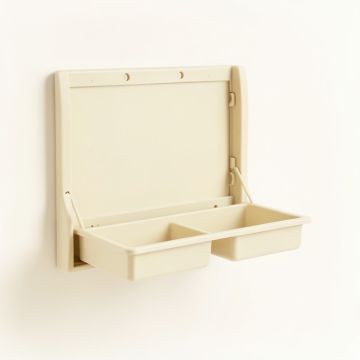 Clay Bluff Empty Wall-Mounted Tool Organizer Panel - Ivory (synthetic illustration; no displayed measurements)