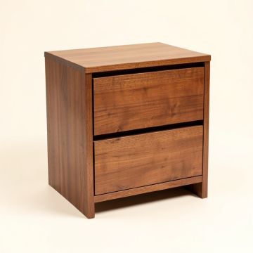 Fiorella Light Wood 2 Drawer Nightstand (synthetic illustration; no displayed measurements)
