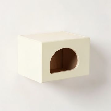 Alder Crossing Wall-Mounted Cat Perch - Cream (synthetic illustration; no displayed measurements)