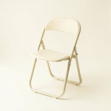 Willow Crest Folding Outdoor Chair - Ivory (synthetic illustration; no displayed measurements)