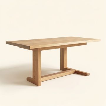 Minerva Pine Solid Wood Dining Table (synthetic illustration; no displayed measurements)