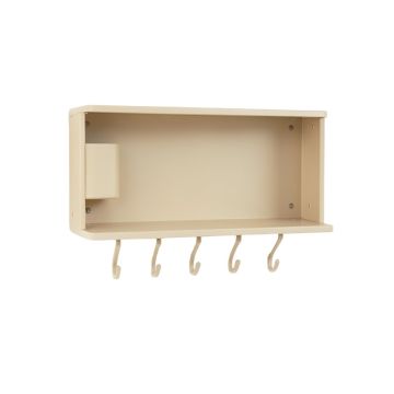 Hill Brook Wall-Mounted Entryway Organizer Shelf - Beige