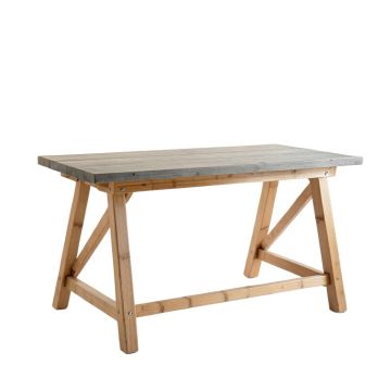 Birch Bridge Empty Workshop Workbench - Gray