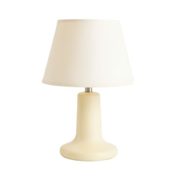 Clay Crossing Table Lamp With A Plain Fabric Shade - Cream