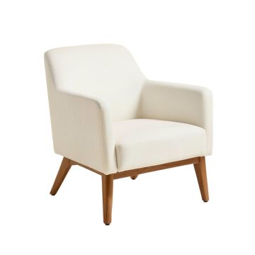 Chyna Mid Century Modern Arm Chair In White